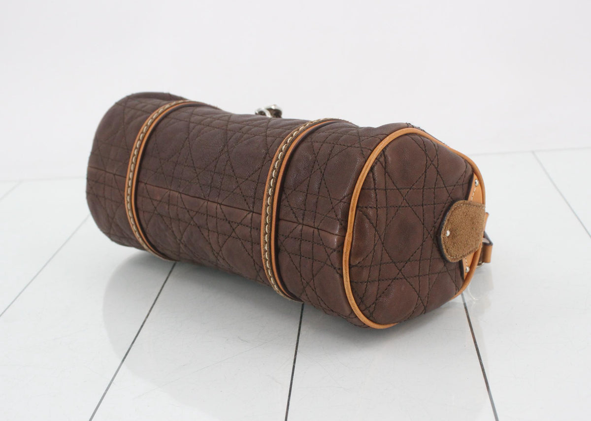 Dior Vintage Brown Heart Satchel Bag