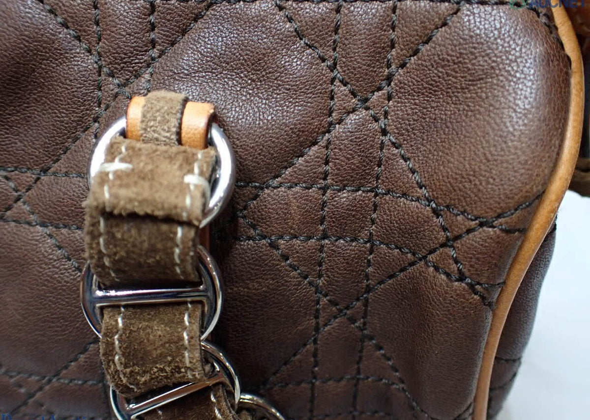 Dior Vintage Brown Heart Satchel Bag