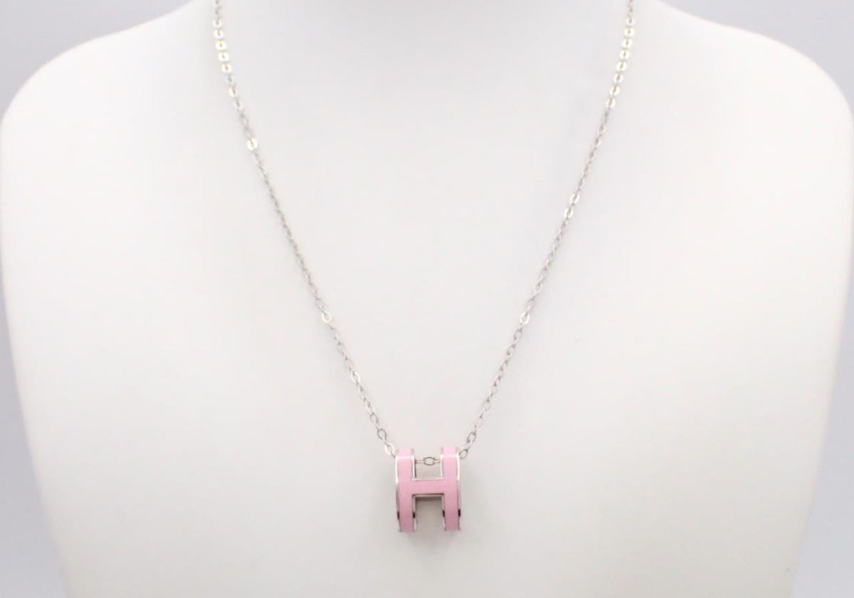 Hermes Pink and Silver Large Pop Necklace