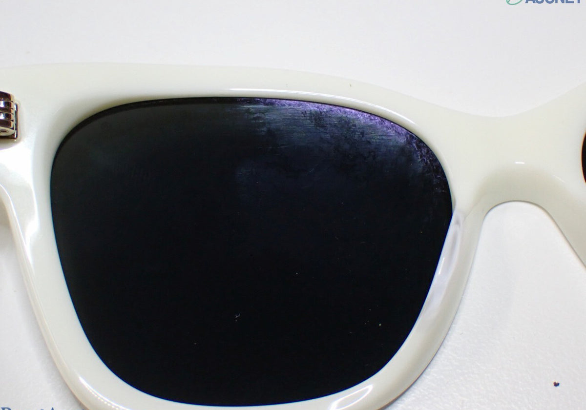 Chanel White Sunglasses with White Pearls Accent