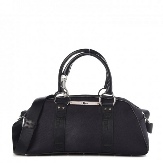 Dior Vintage Black Chic Bowling Bag