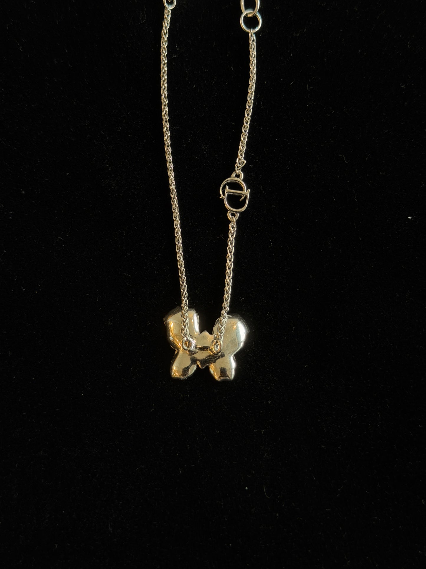 Dior 2010s Crystal-Studded Butterfly Chain Bracelet