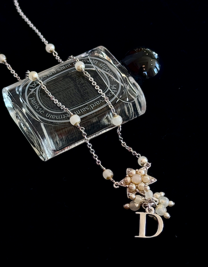 Dior Vintage Star & Pearl Charm Necklace