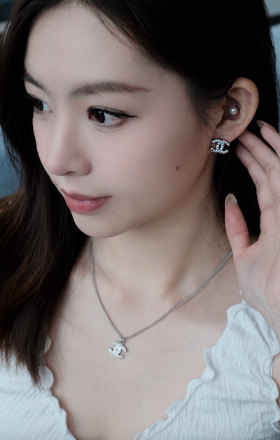 Chanel 2000s Classic Crystal CC Pendant Necklace