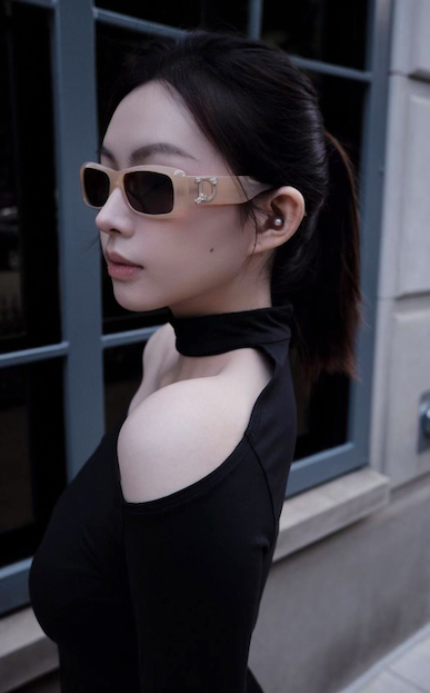 Dior Vintage Blush Nude Sunglasses with Crystal ‘D’ Logo