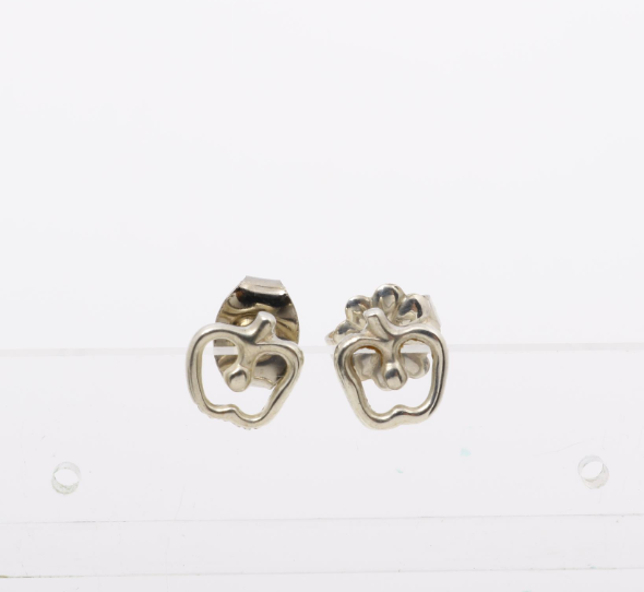 Tiffany & Co. Vintage Sterling Silver Apple Stud Earrings