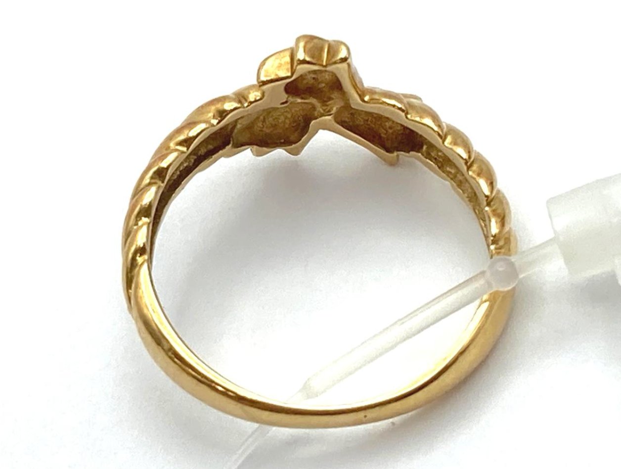 Dior Vintage 18K Gold Ribbon Knot Ring