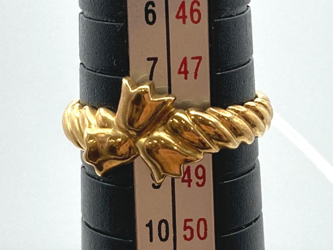 Dior Vintage 18K Gold Ribbon Knot Ring