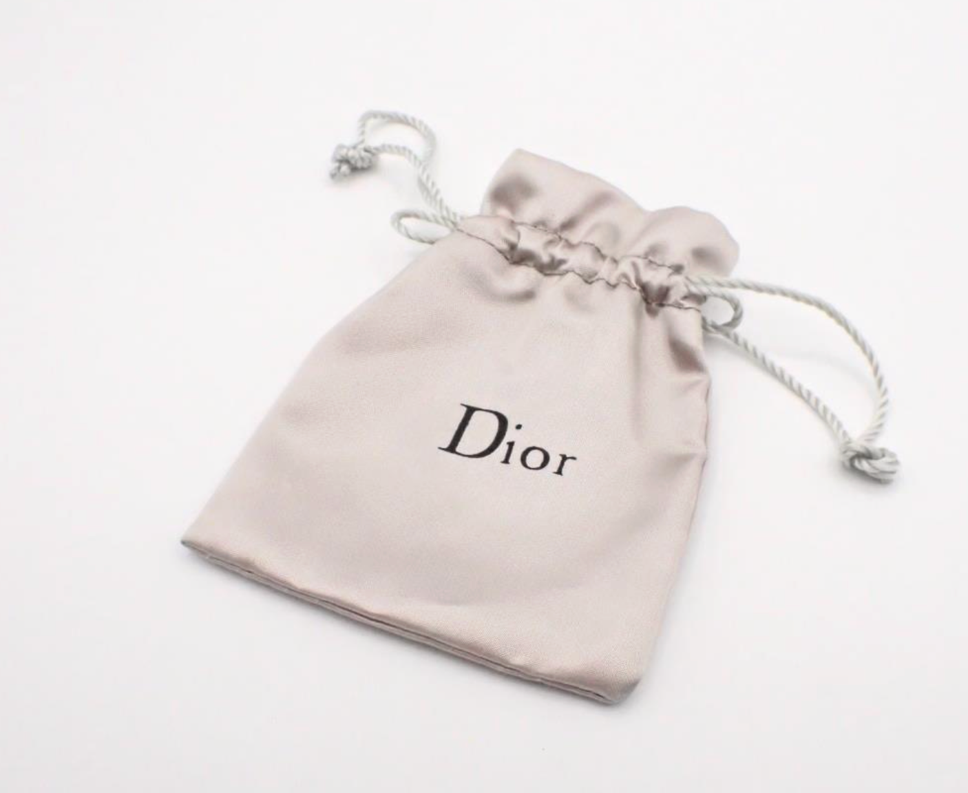Dior Vintage Glass Pearl Minimal CD Drop Necklace